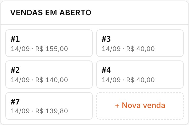 Vendas em aberto